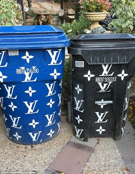 louis vuitton garbage bin|Kim Kardashians Louis Vuitton Rubbish Bins, Trash Cans.